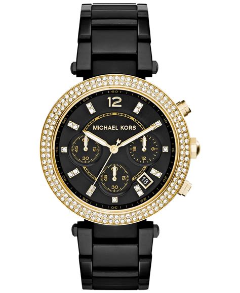 michael kors ritz black-tone watch|michael kors watches macy's.